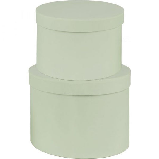 Set of 2 Hat Boxes - Green