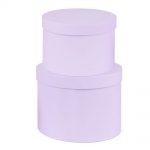 Set of 2 Hat Boxes - Lilac