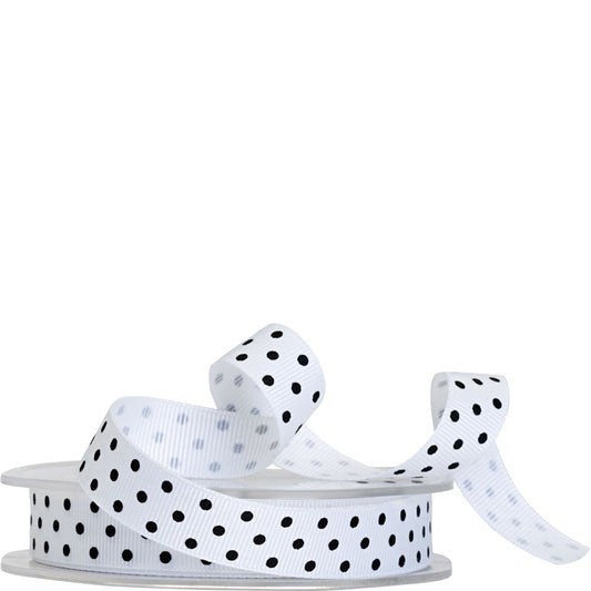 Classic White Polka Dot Ribbon