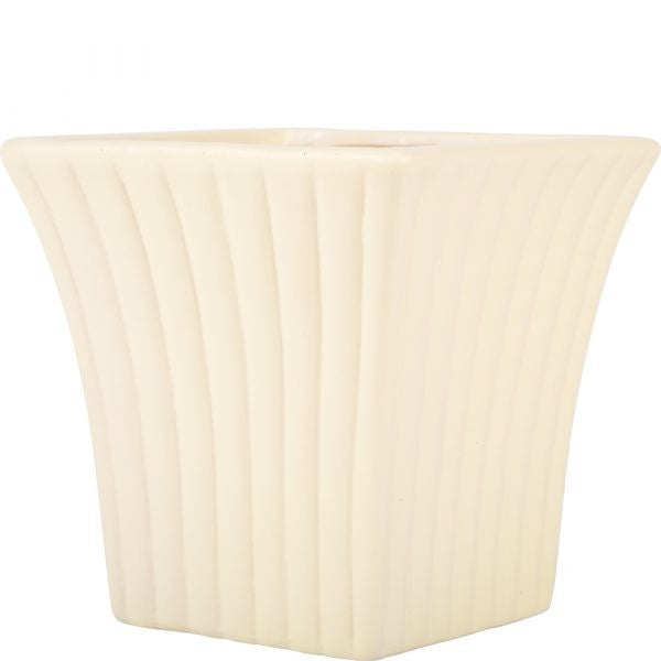 Cream Curved Fanfare Plant Pot