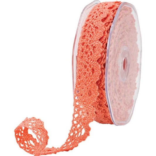 Coral Lace Scallop Ribbon