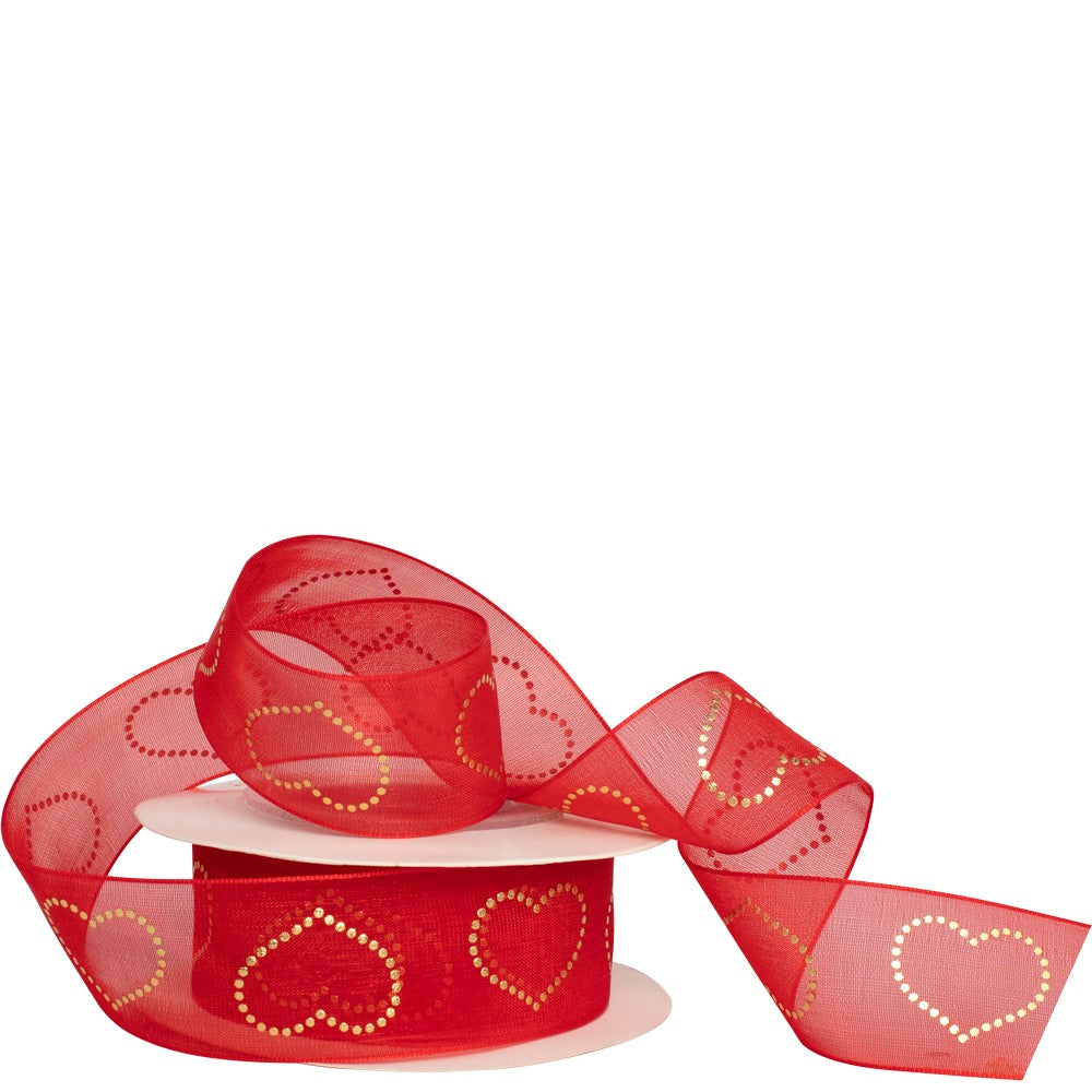 Straight To Your Heart Organza Ribbon 25mm