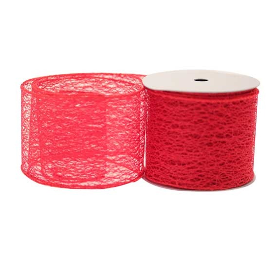 Red Web Luxury Ribbon 63mm