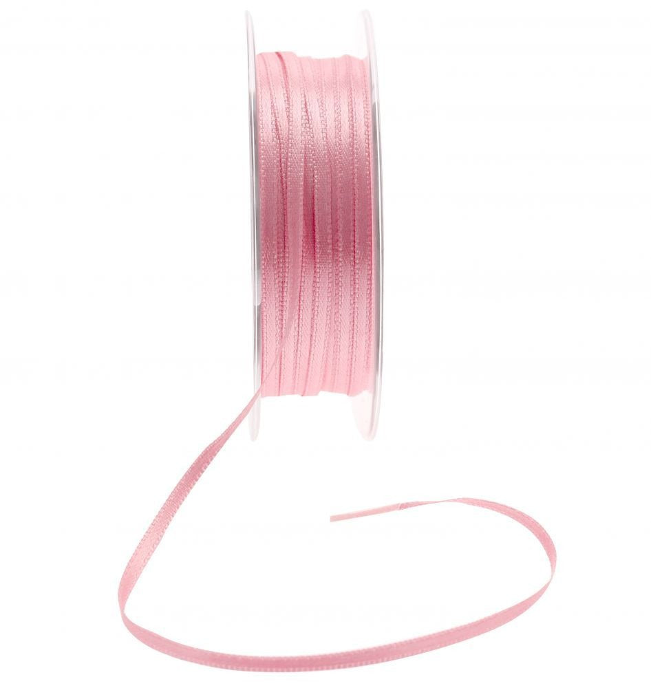 3mm Soft Pink Satin Ribbon