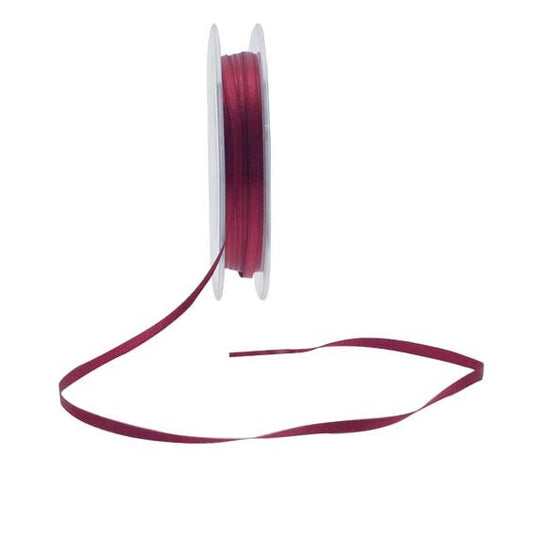 3mm  Burgundy Satin Ribbon