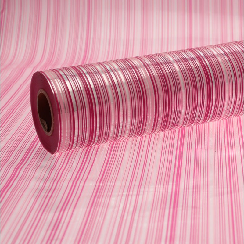 Strong Pink Stripes Cellophane