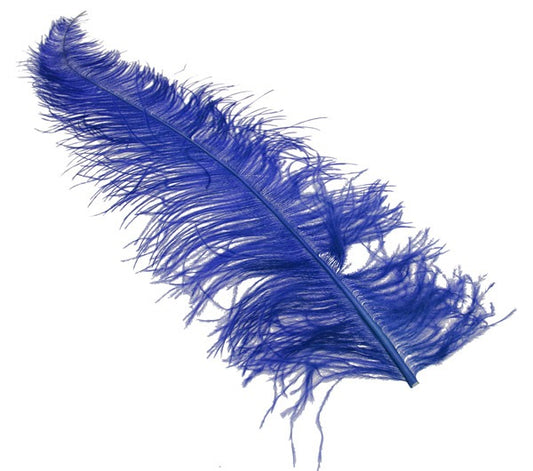 Royal Blue Ostrich Feathers x5