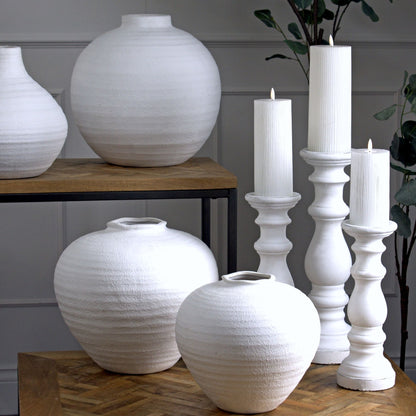 Regola Matt White Ceramic Vase