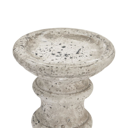 Stone Ceramic Column Candle Holder