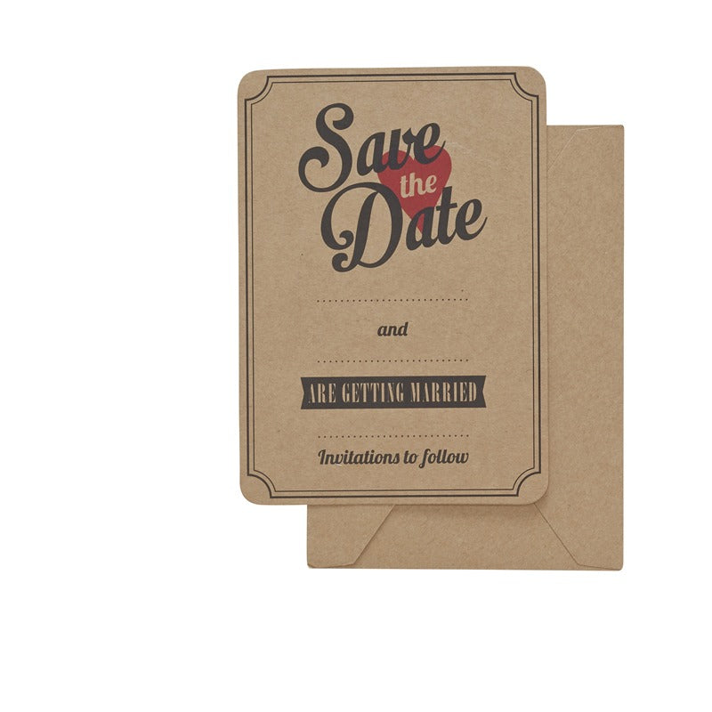 Save the Date Rustic Brown Cards