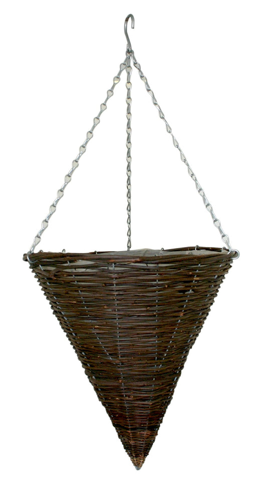 Round Cone Rattan Hanging Basket