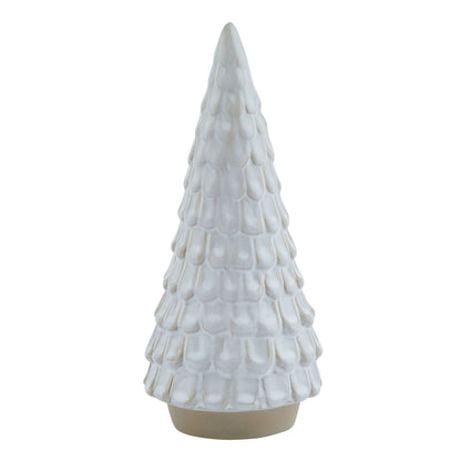 Snowy Ceramic Spruce Tree