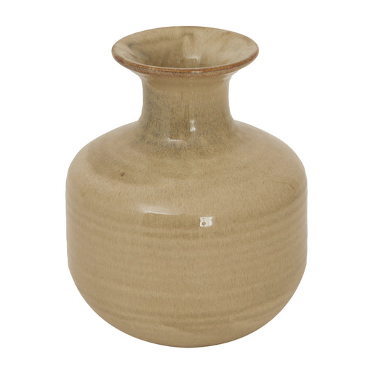 Sabbia Collection Squat Ridged Vase