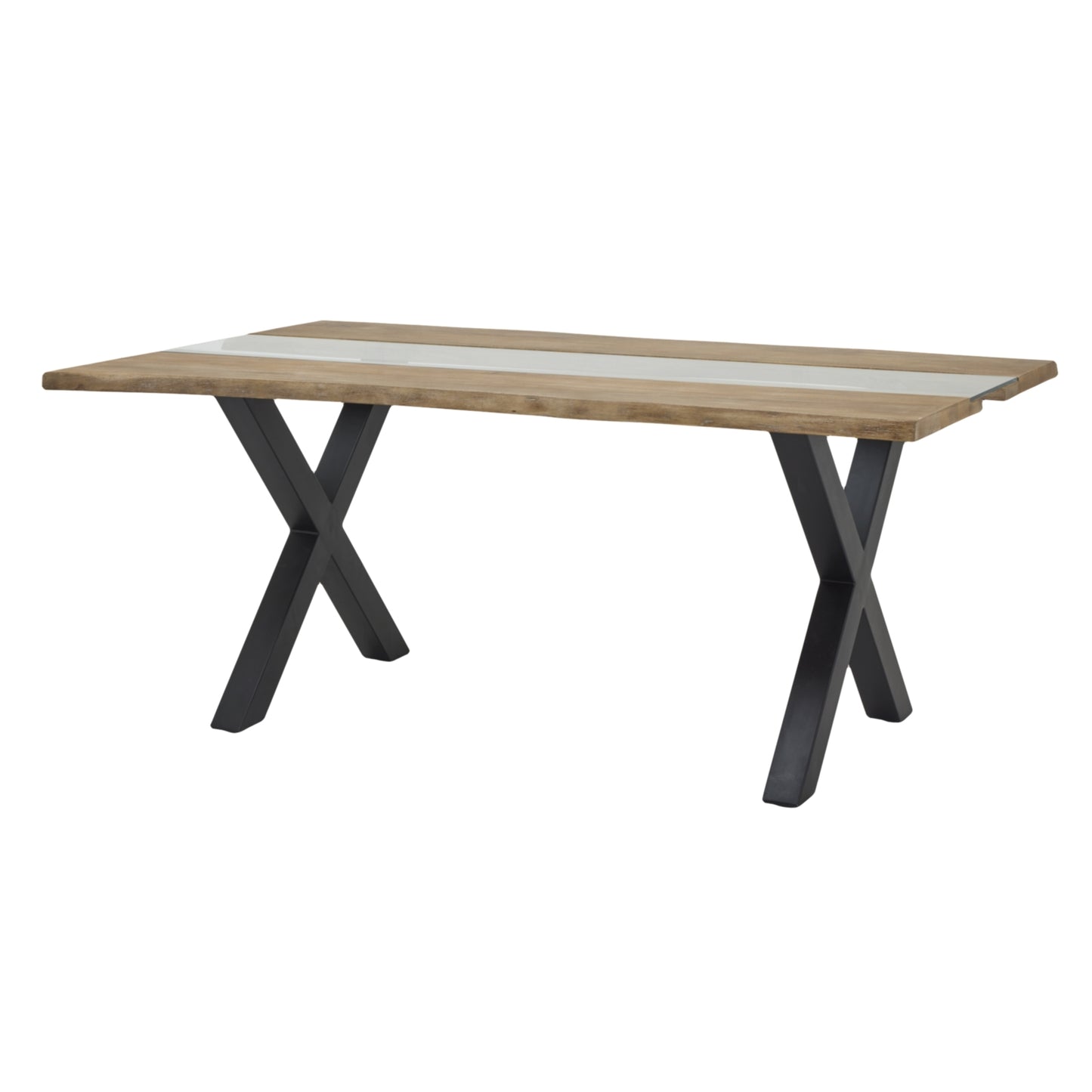 Live Edge Collection Light Acacia River Dining Table