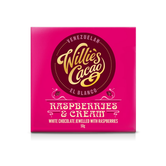 Willie's Cacao Raspberries & Cream Venezuelan Chocolate (50g)