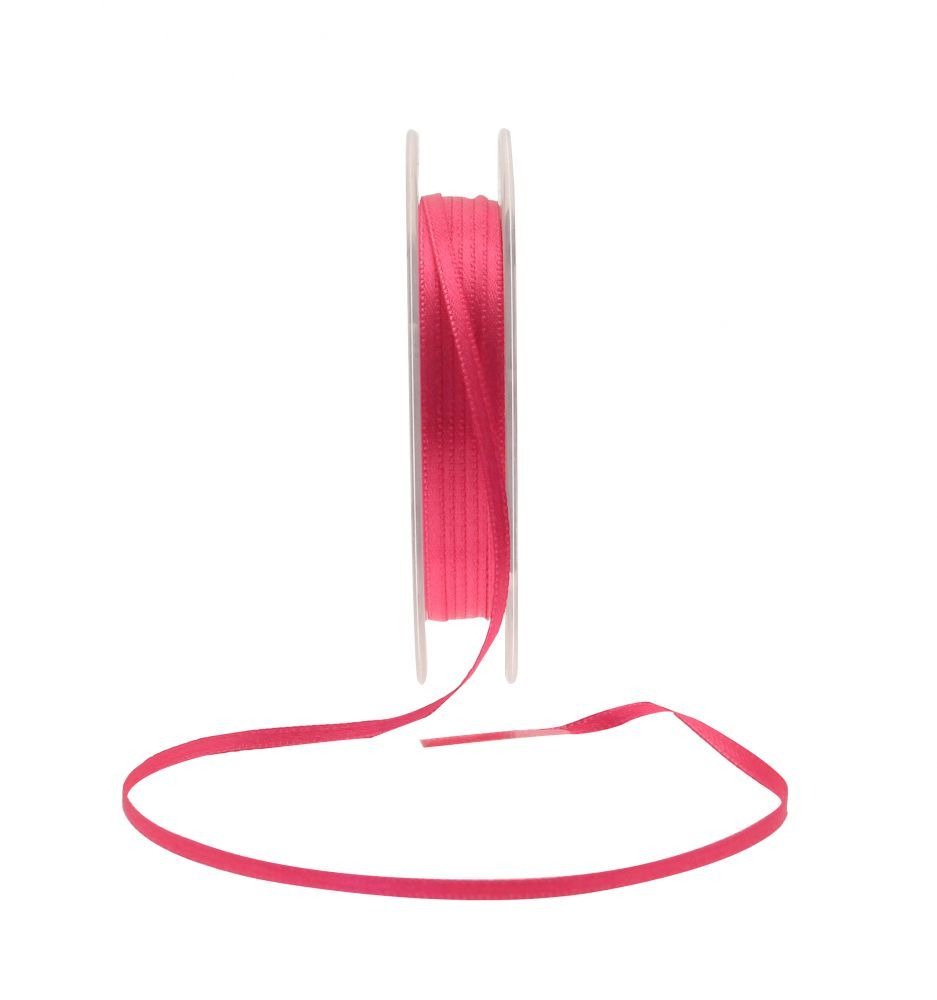 3mm Cerise Satin Ribbon