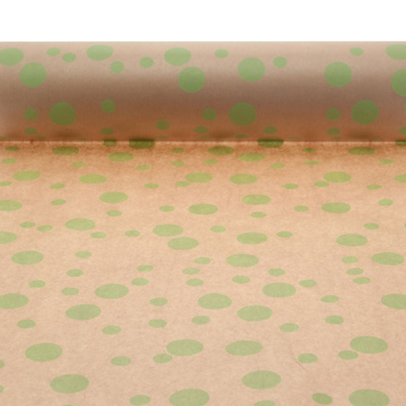 Multi Dots Kraft Paper in Lime