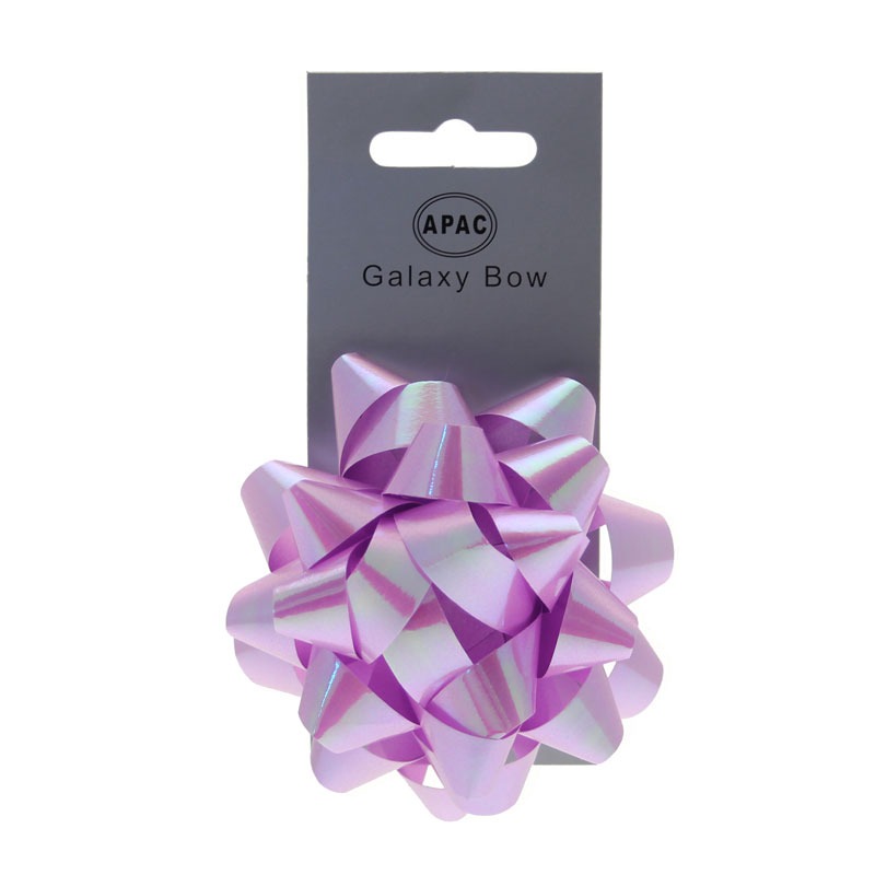 Iridescent Lilac Sticky Bow 75mm