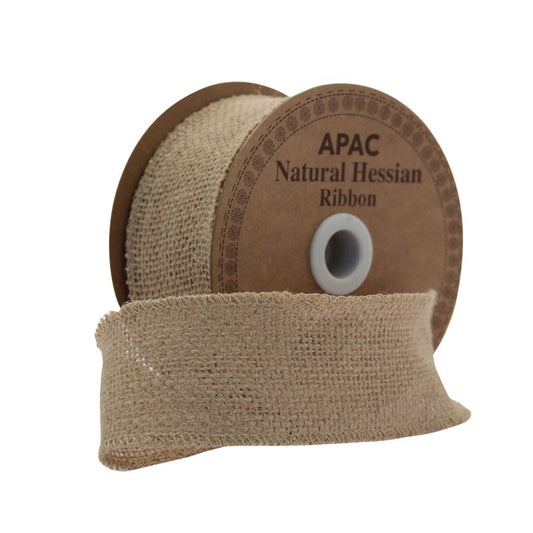 Natural Hessian Ribbon (50mm X 10yds)