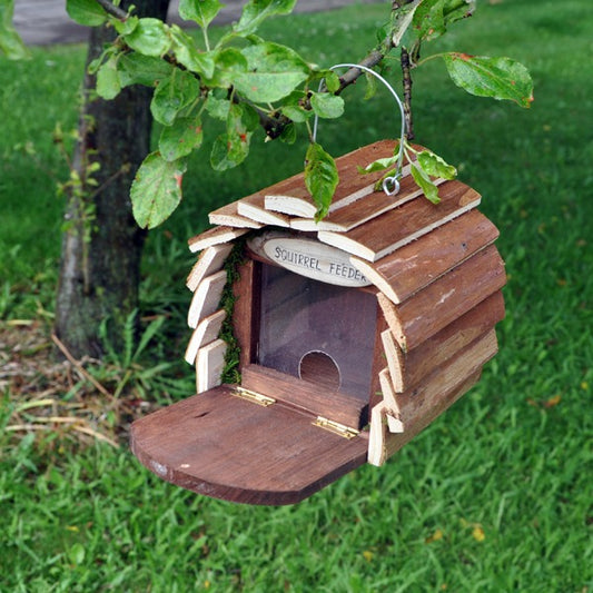 Kingfisher Wooden Squirrel Feeder