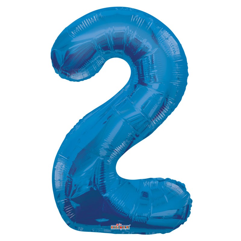 Royal Blue Foil Balloon - Age 2