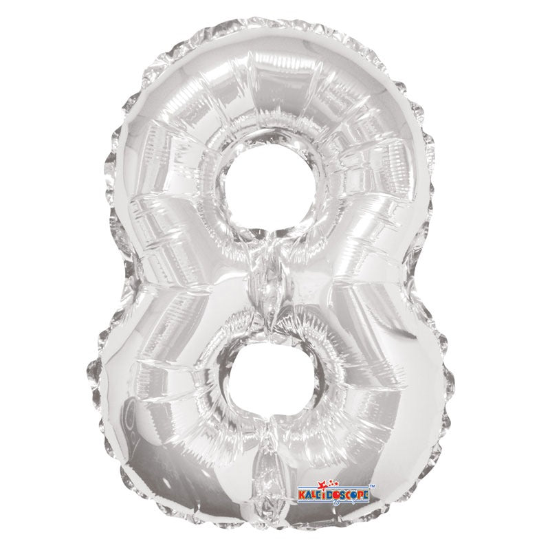 Silver Number 8 Balloon (14 inch)