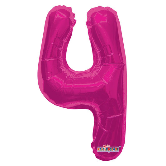 Hot Pink Number 4 Balloon (14 inch)