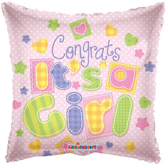 Congrats Its A Girl Foil Balloon