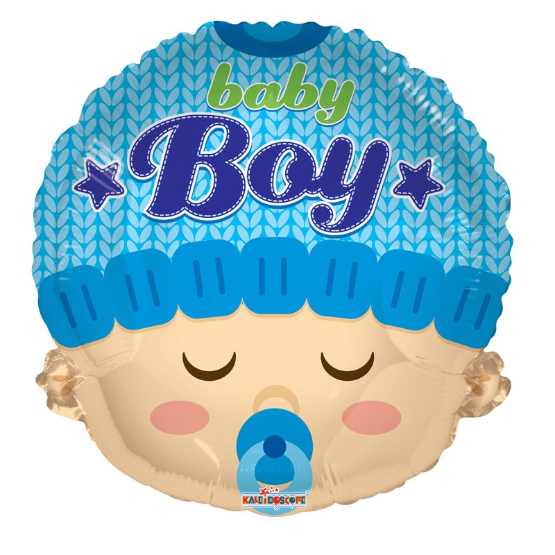 Baby Boy Foil Balloon (face)