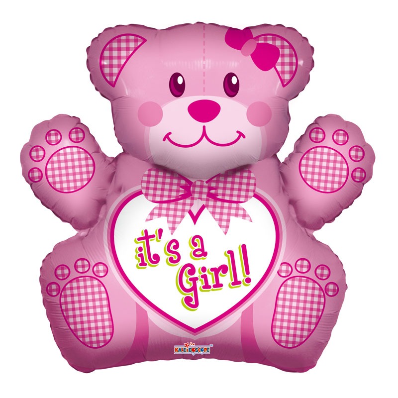 Baby Girl Bear Shape Foil Balloon