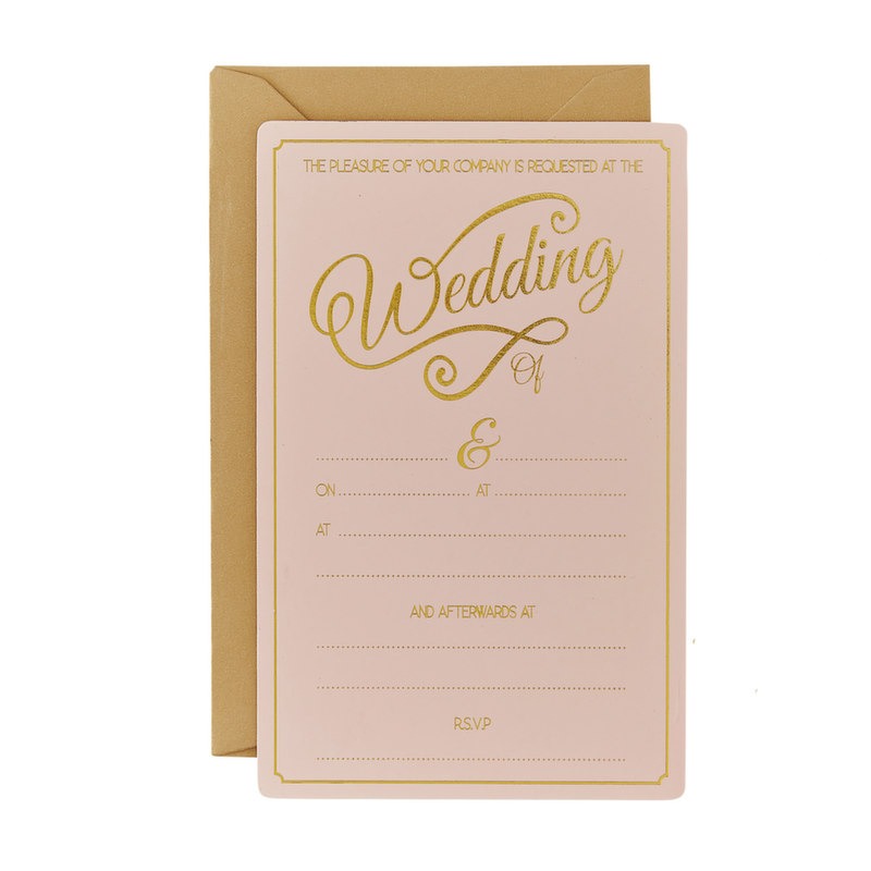 Gold Foiled Wedding Invitations