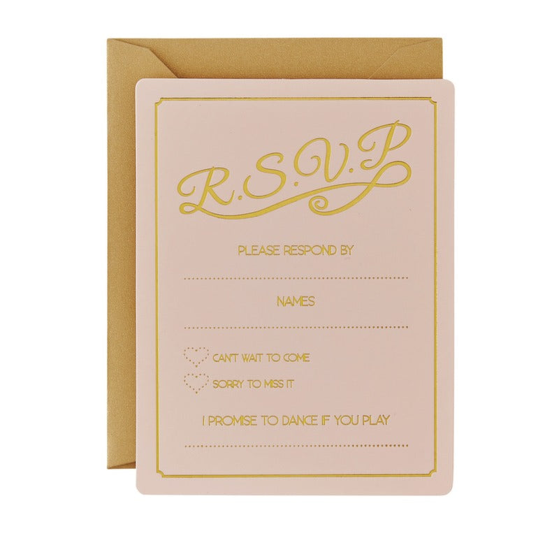 Gold Foiled RSVP Cards