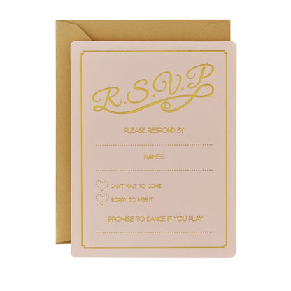 Gold Foiled RSVP Cards