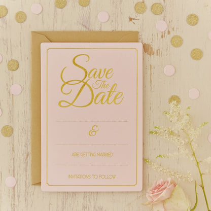 Gold Foiled Save the Date Cards