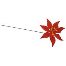 Large Red Poinsettia Pick                                   (Dia of flower 12.5cm)