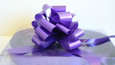 Purple Pull Bow 50mm