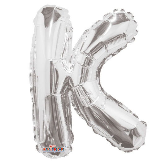 14inch  Silver Letter K Balloon