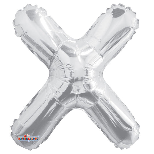 14inch  Silver Letter X Balloon