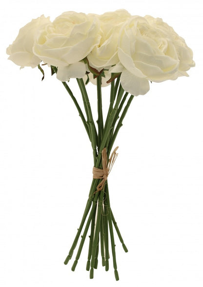 Tea Rose Bunch Cream 40cm