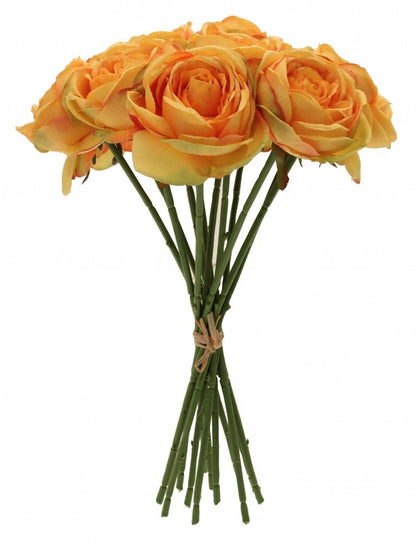 Tea Rose Bunch Yellow   Gold 40cm