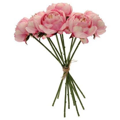 Peony Bunch Light Fuschia 40cm