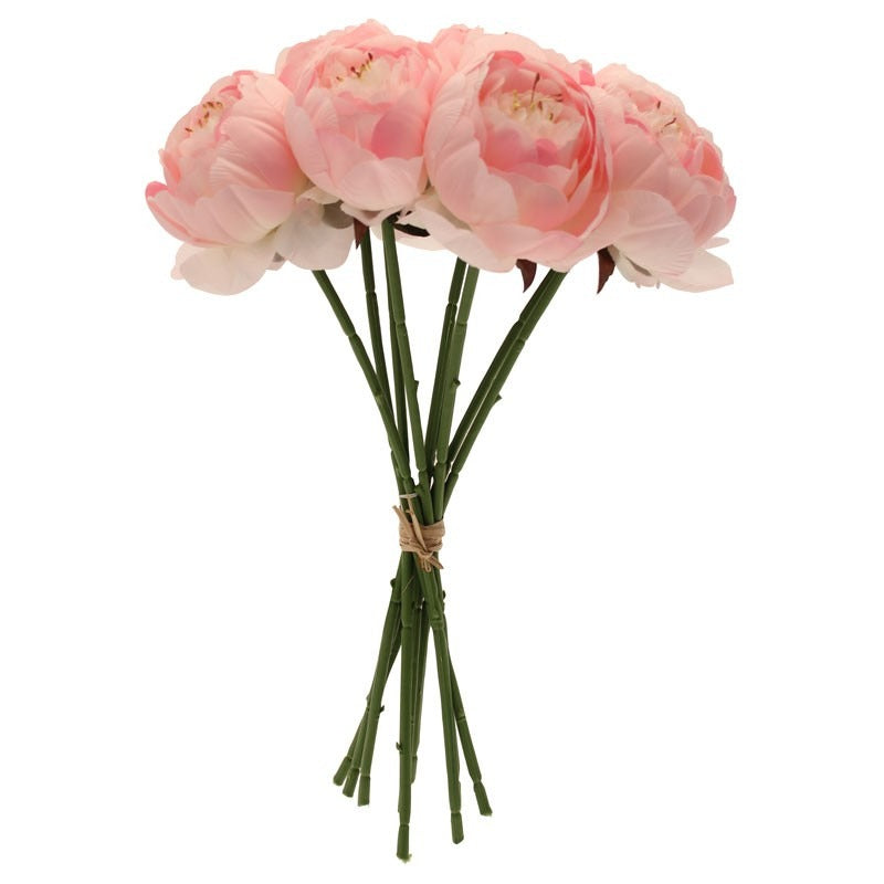 Peony Bunch Light Pink 40cm