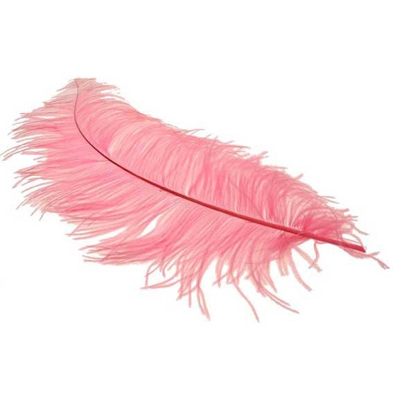 Light Pink Ostrich Feathers x 5