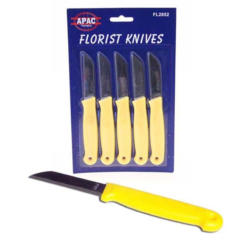 Yellow Handed Knives Set of 5