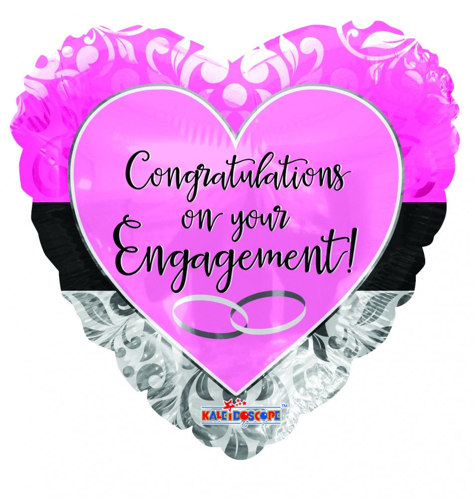 Pink Heart Engagement Balloon