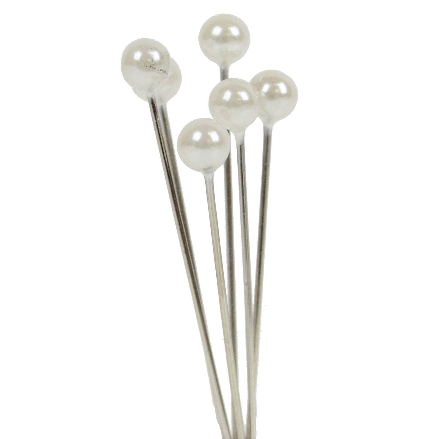 White 4cm Pearl Headed Pins