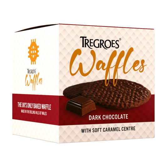 Tregroes Dark Chocolate Waffles with Soft Caramel Centre (270g)