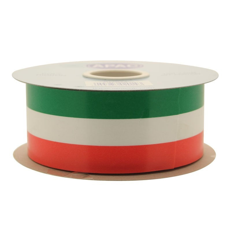 Tri-Colour Ribbon 50mm (Orange  green and white)