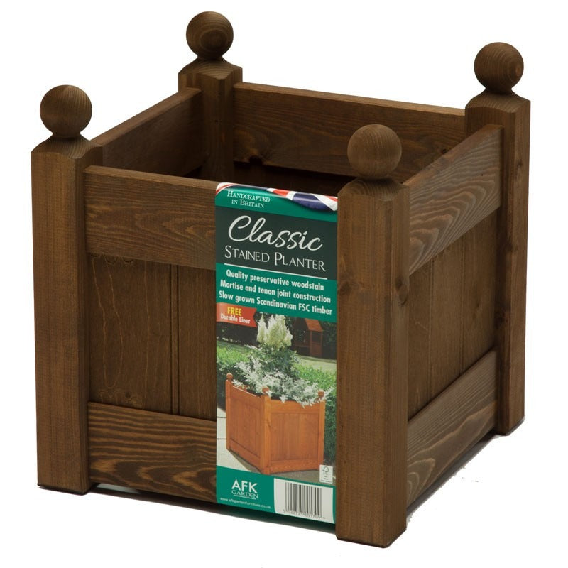 AFK Large Classic Planter - Chestnut Stain