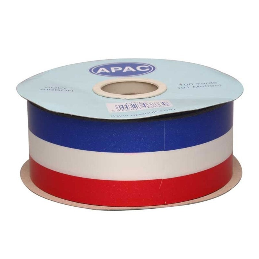 Tri-Colour Ribbon 50mm (red  white and blue)